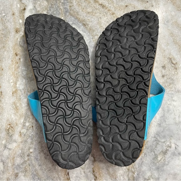 Birkenstock Birko Flor GIZEH Blue Patent 36 L9 M7 EU40 Regular/Wide ***Rare*** - Picture 10 of 11